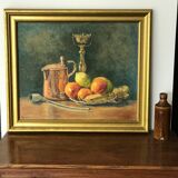 Still life painting on canvas