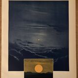 Ancienne illustration sur le soleil vu de Saturne et de la Terre – 1930