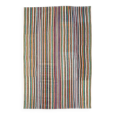 Tapis kilim vintage turc Oushak fait à la main en laine et coton vert