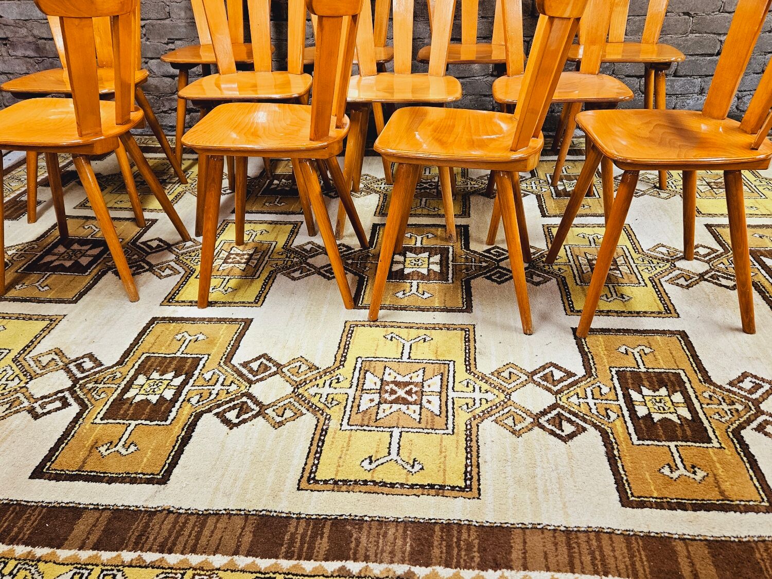 Set of 12 vintage bistro chairs