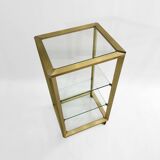 Pierre Vandel Gold étagère On Wheels 1970s Mid Century Hollywood Regency Shelving