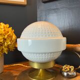 Vintage table lamp large porcelain globe Bernardaud Limoges J.J Prolongeau - Circa 1960