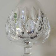 Lot 6 x Verres à Cognac en cristal taillé de Haute qualité. Gorham/Modèle Althéa. Design à double rangées d écailles