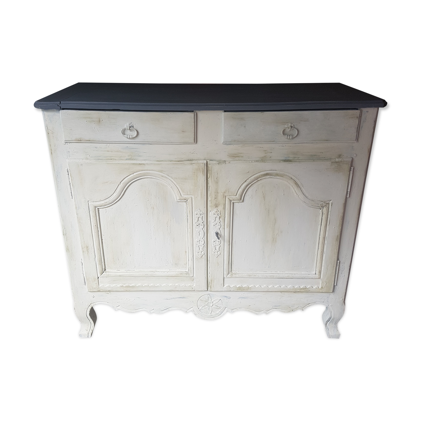 Furniture two doors and two drawers patinated