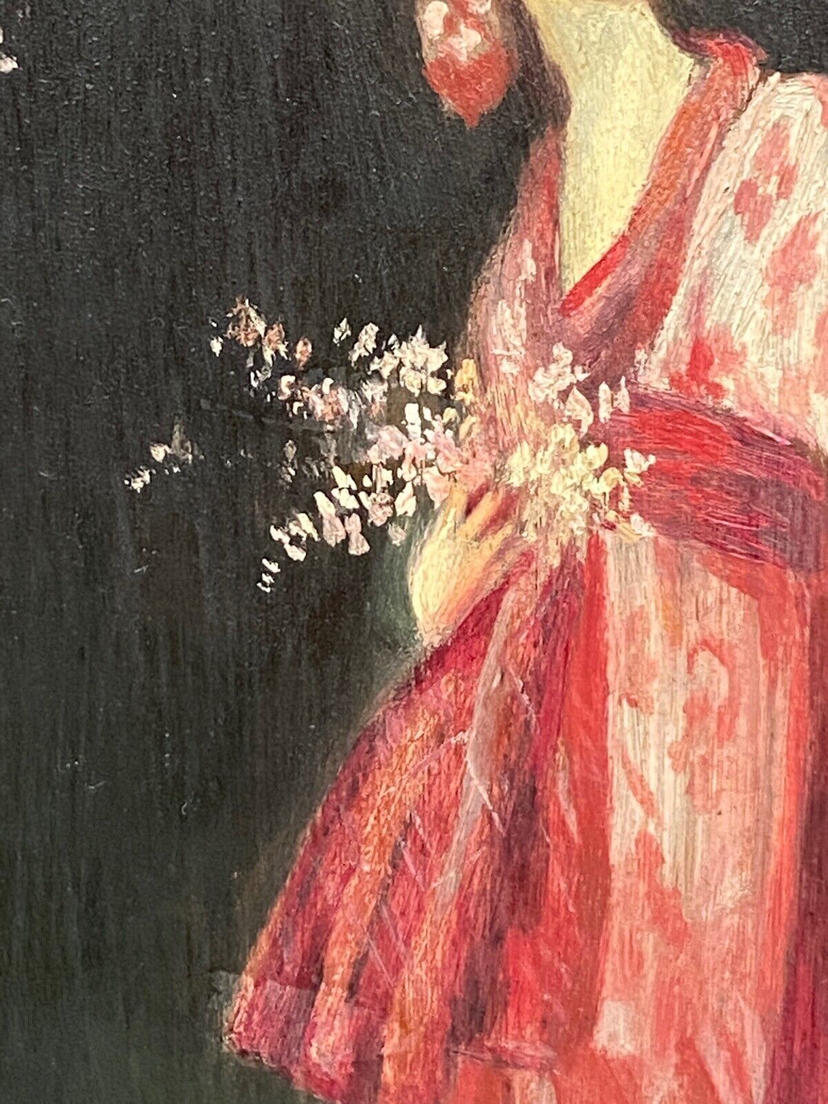 Oil on panel by E. Neill Geisha scene Early twentieth century