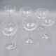 6 Vintage-Style Crystal Champagne Coupes, 1960s Style