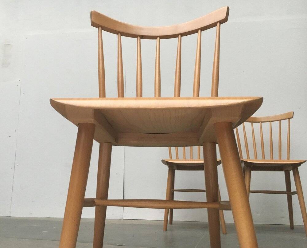 Mid-century German dining chairs, set of 3