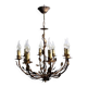 Lustre végétal en métal doré, 1960