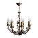 Lustre végétal en métal doré, 1960