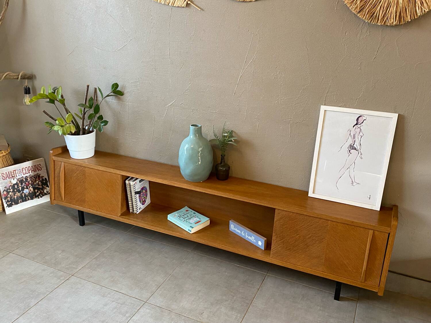 Vintage wooden sideboard (shallow)