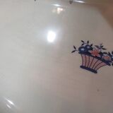 Large LONGCHAMPS oval serving dish with Rouen decor
