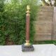Napoleon III Empire column lamp in bronze and 19th marble