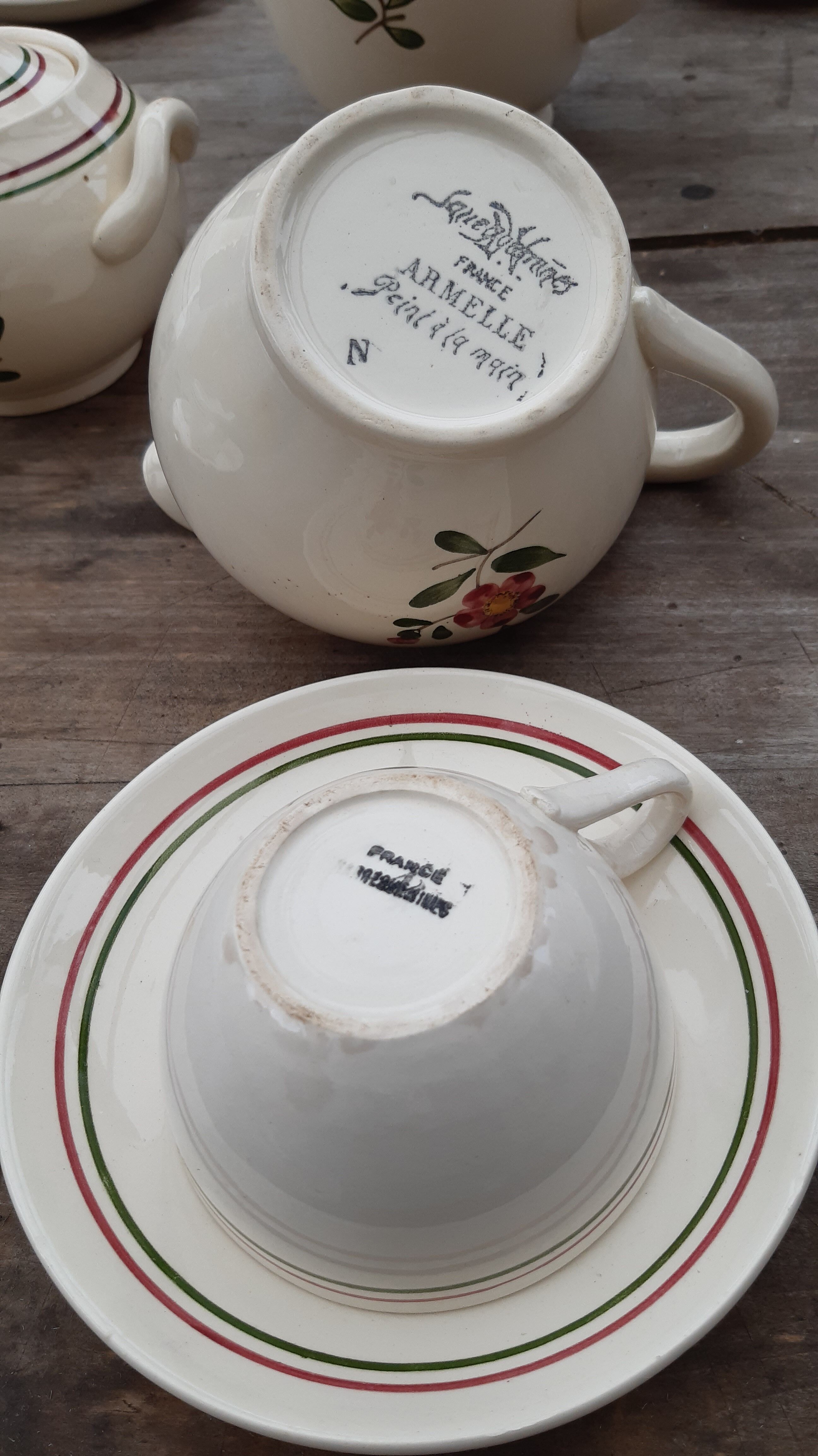 Tea service Sarreguemines "Armelle" 27 pieces