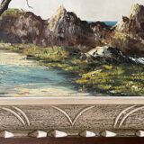 Oil on seaside canvas signed L. GUERNY