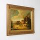 Large 20th century painting with wooden frame, Belgium 1960s