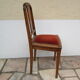 Chaise art-déco,velours rouge
