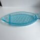 Fish pocket in turquoise blue glass 70s