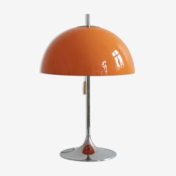 Orange mushroom Lamp by Frank Bentler