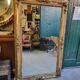antique large golden mirror from the 19th century