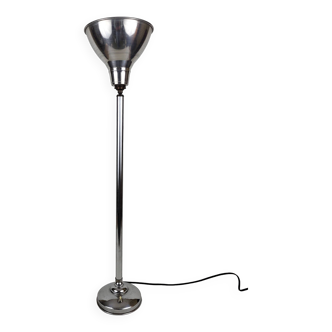 Art deco lamp / floor lamp in chrome metal