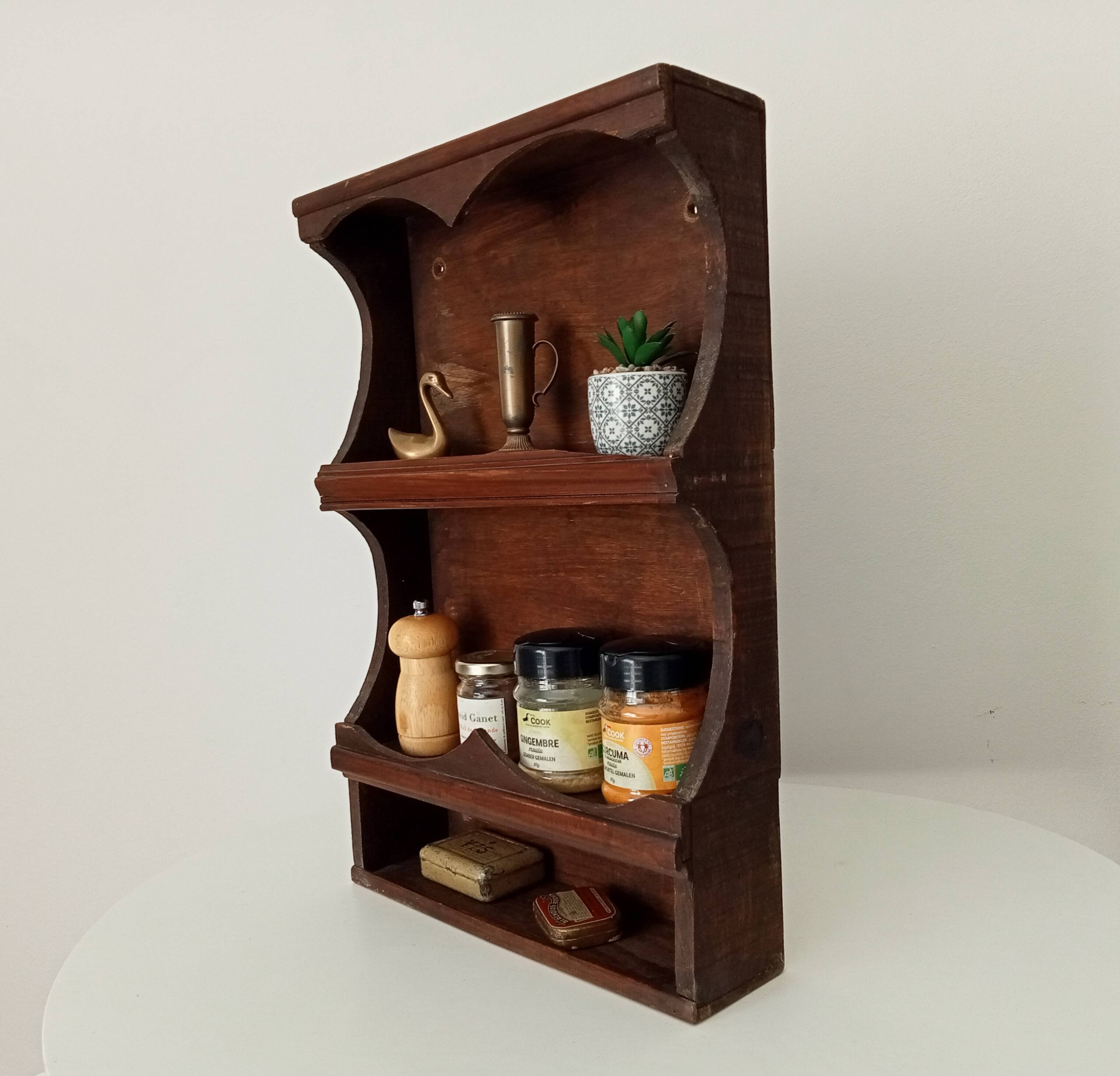 Old spice wall shelf