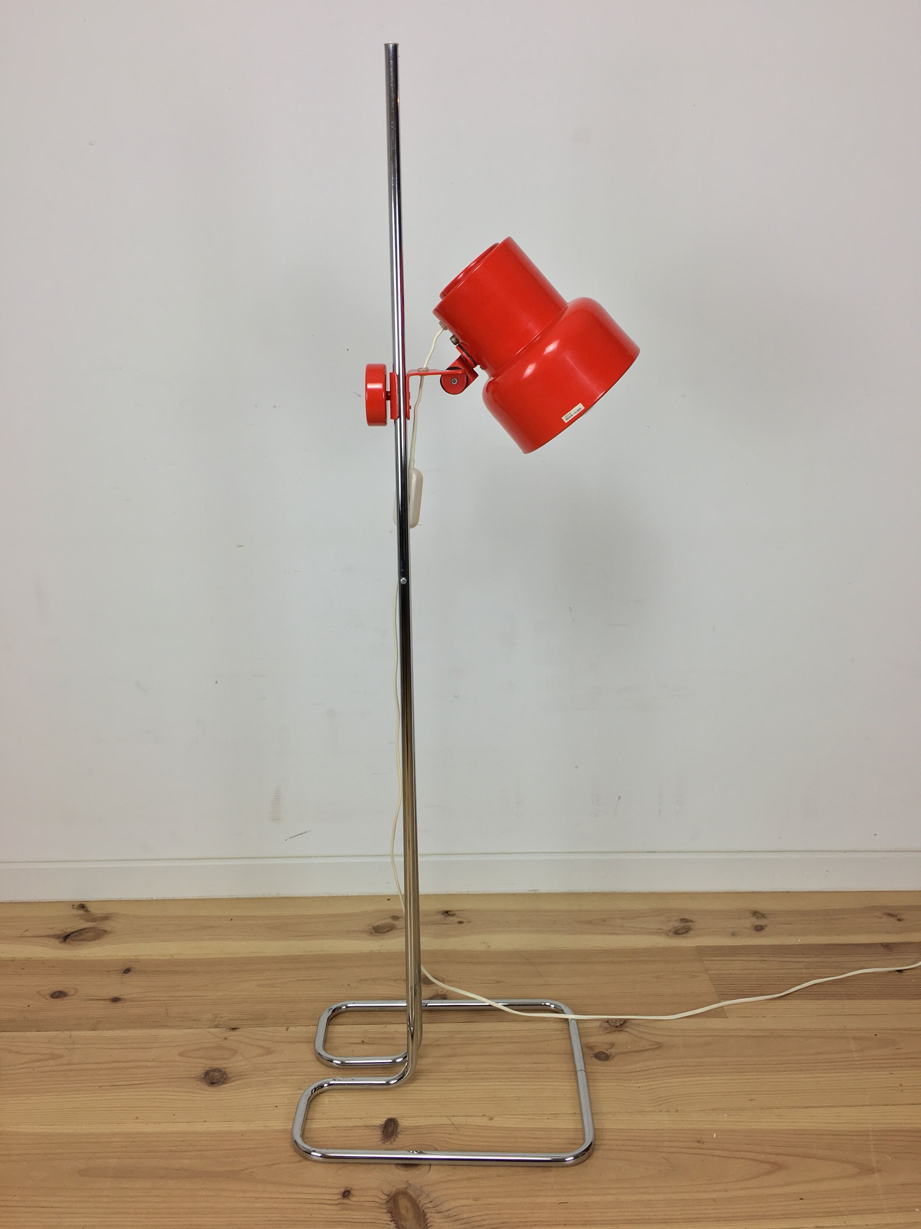 Lamppost for Ikea, space age, orange spot, 70s