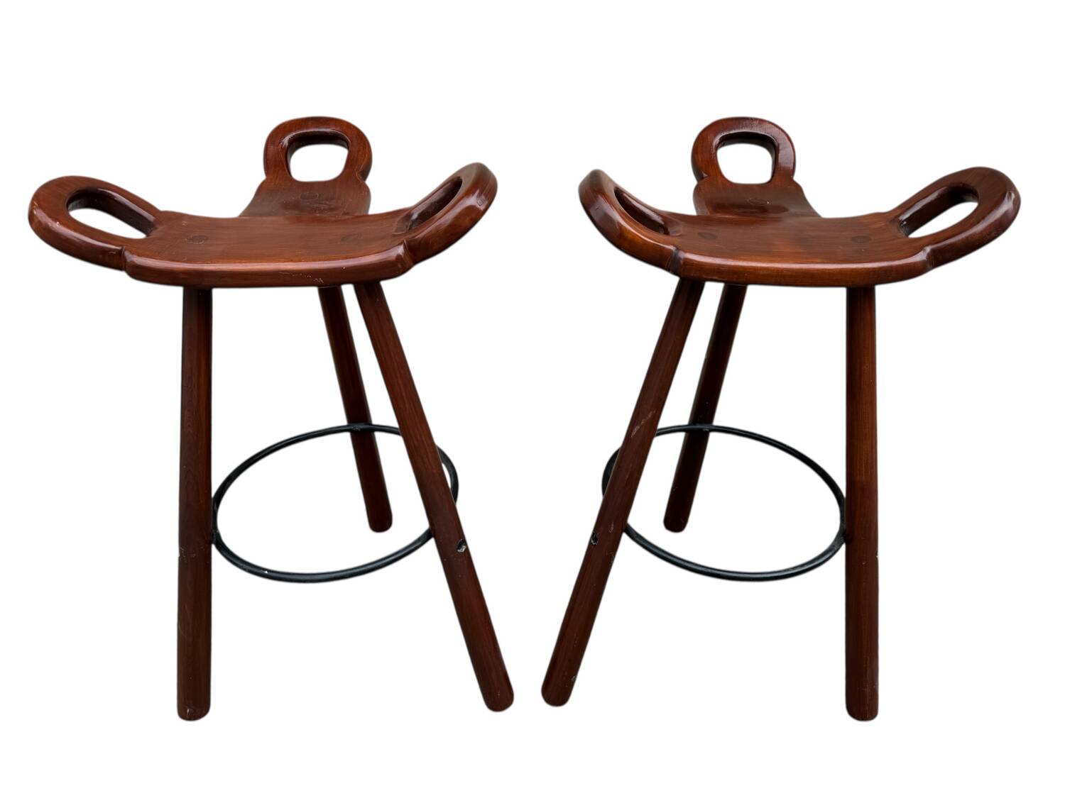 Tabourets de Bar Brutalistes, Marbella par Sergio Rodrigues,Espagne, 1
