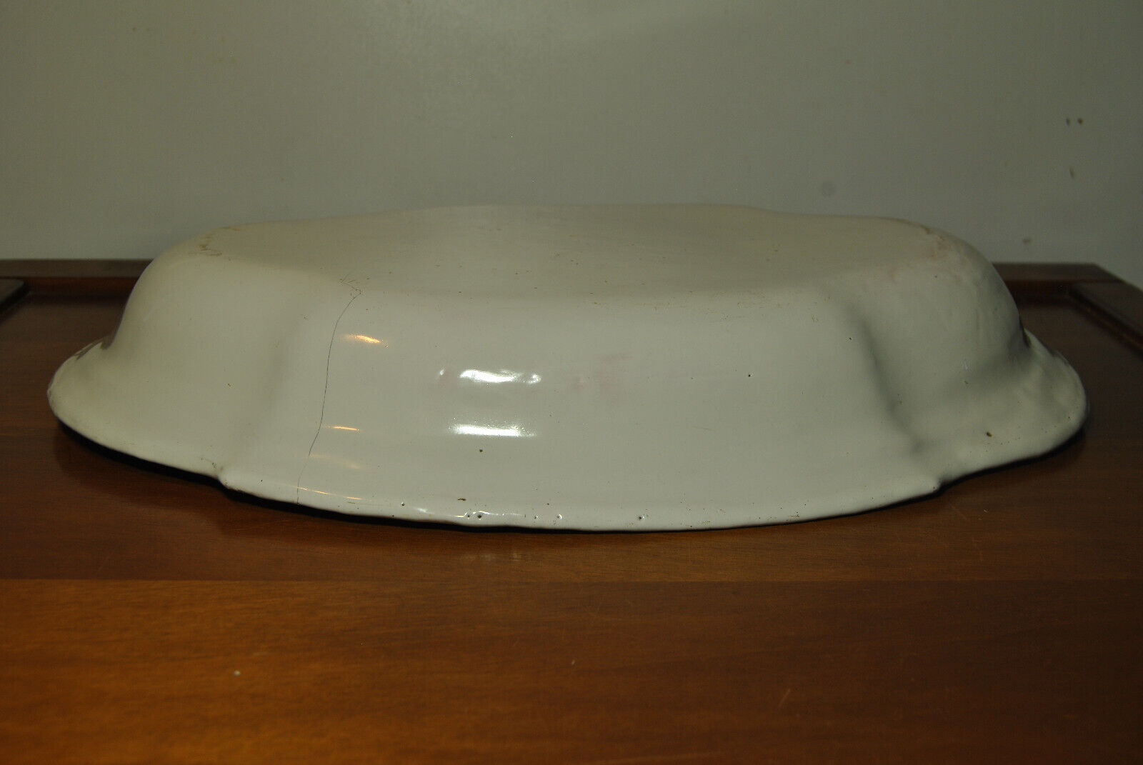 Flat ewer basin earthenware Moustiers Sud France 18th century flower solanée