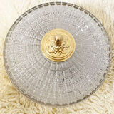 Ceiling lamp in glass and brass