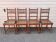 Ensemble de 4 chaises anciennes en bois et cannage – style Henri II