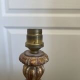 Antique Pair of Wooden Gilded Candle Holders 19th Century