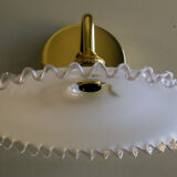 Antique opaline wall sconce delivered with supports