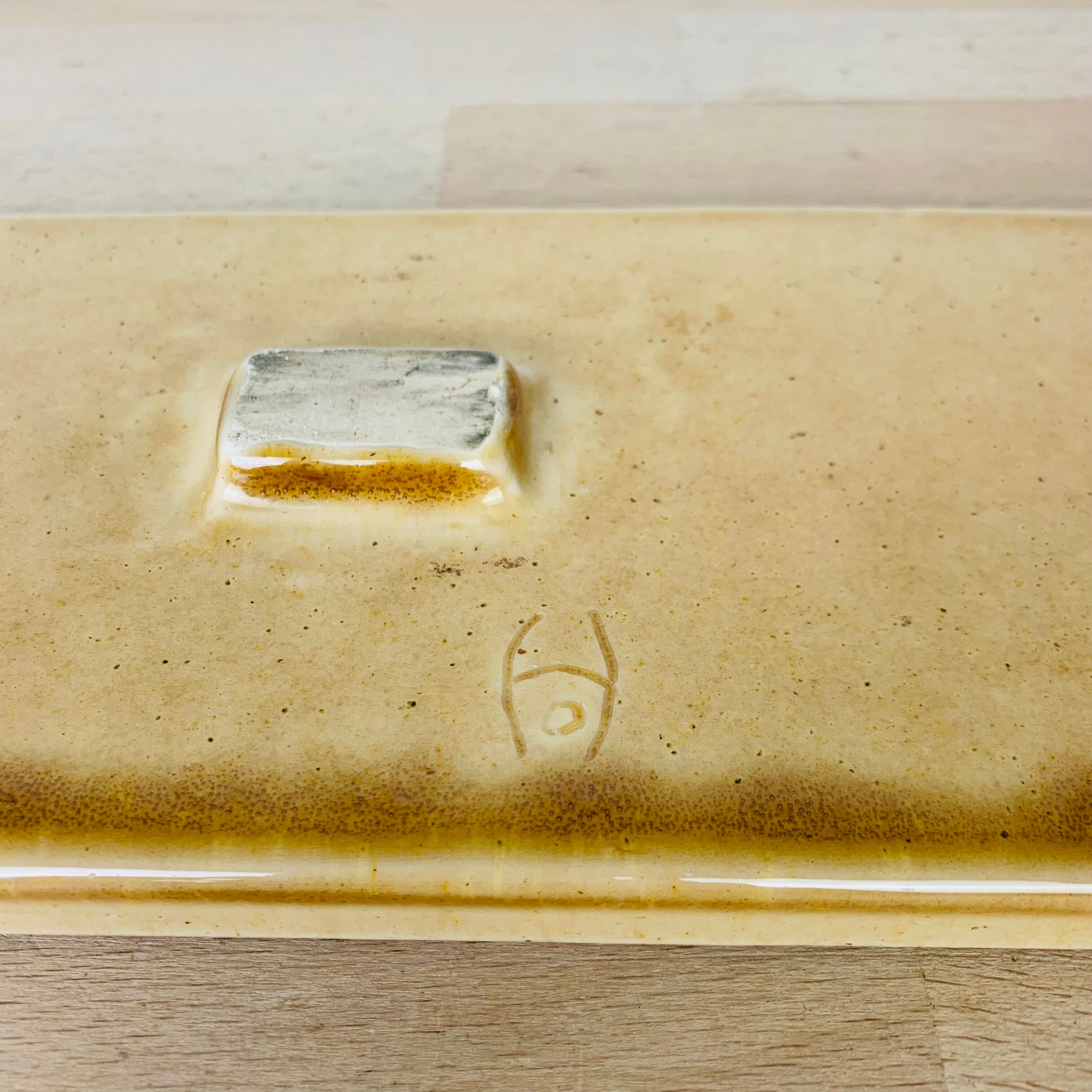 Rectangular vintage ceramic dish