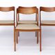 Lot de 4 chaises danoises en teck – Chaises de salle à manger modernes du milieu du siècle des années 1960, rétro