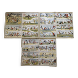 3 placards cartonnés 1920 alphabet des vacances ed bernard carant, dessins de la neziere, de a à z