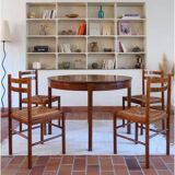 4 rustic straw chairs