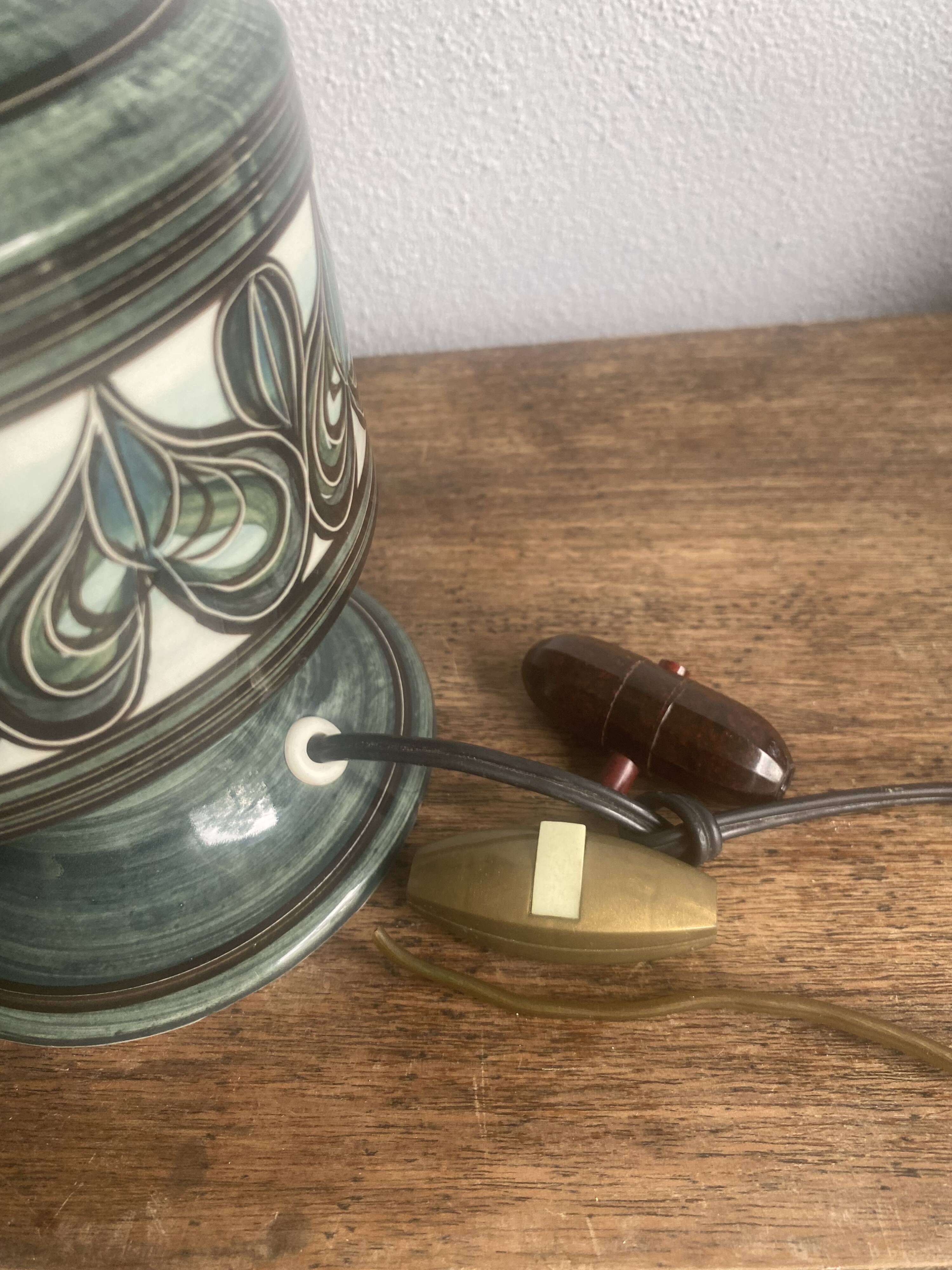 Swedish lamp, 2m fabric cable, fabric lampshade