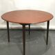 Round scandinavian teak table