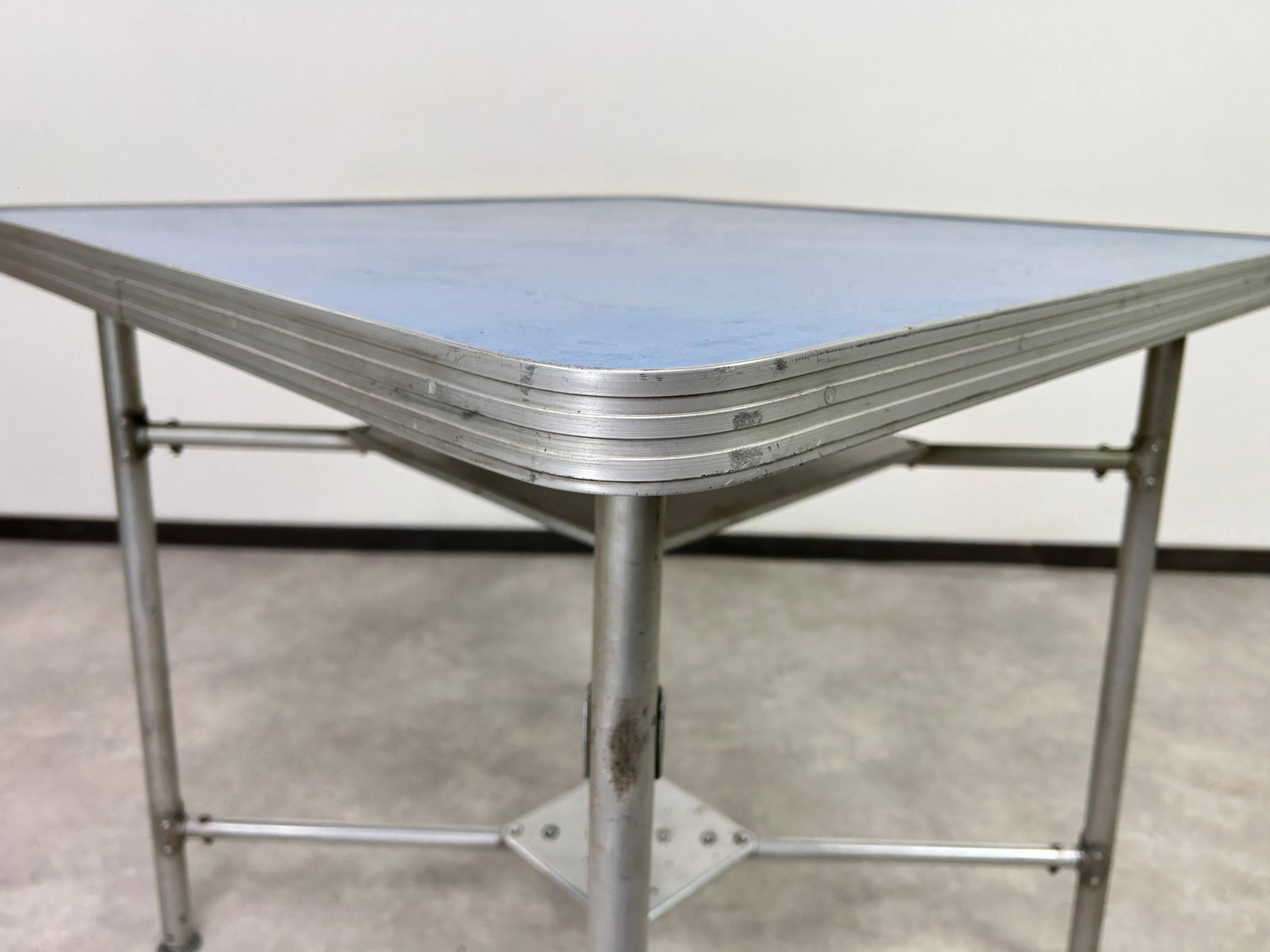 Vintage aluminium dining set