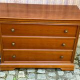 Louis Philippe vintage wooden chest of drawers from the 1970s.