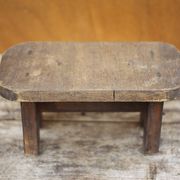 Mini wooden stool, wooden step stool, vintage footrest, plant holder