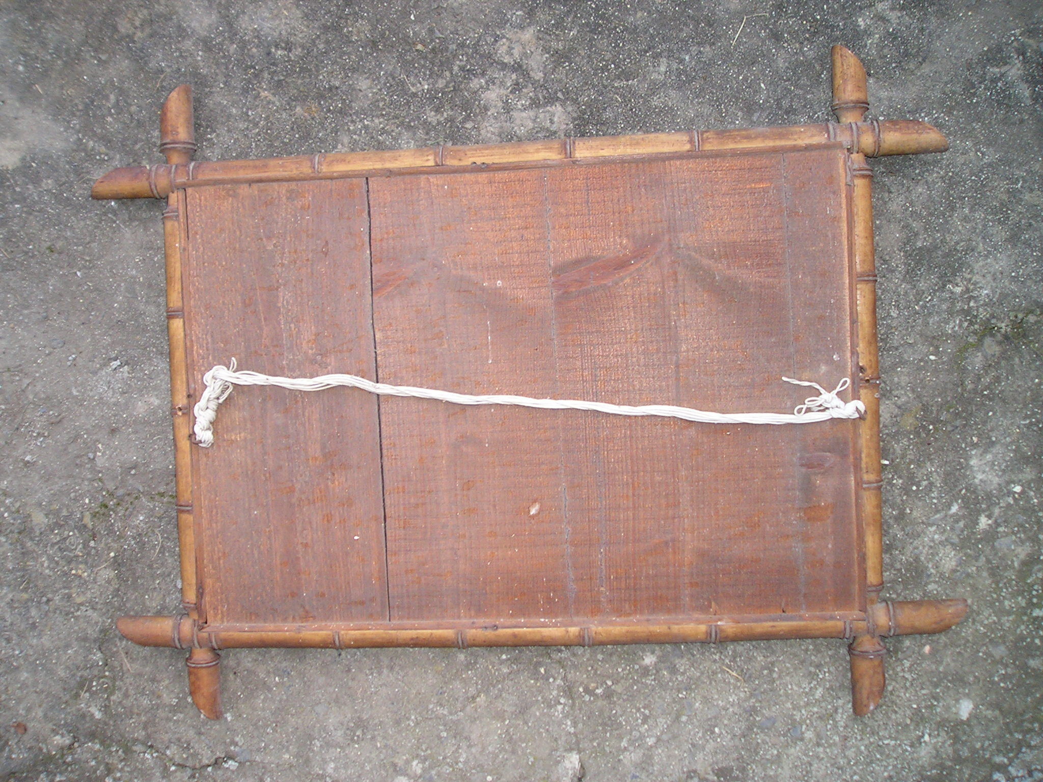 Bamboo mirror early XXth 86x65cm