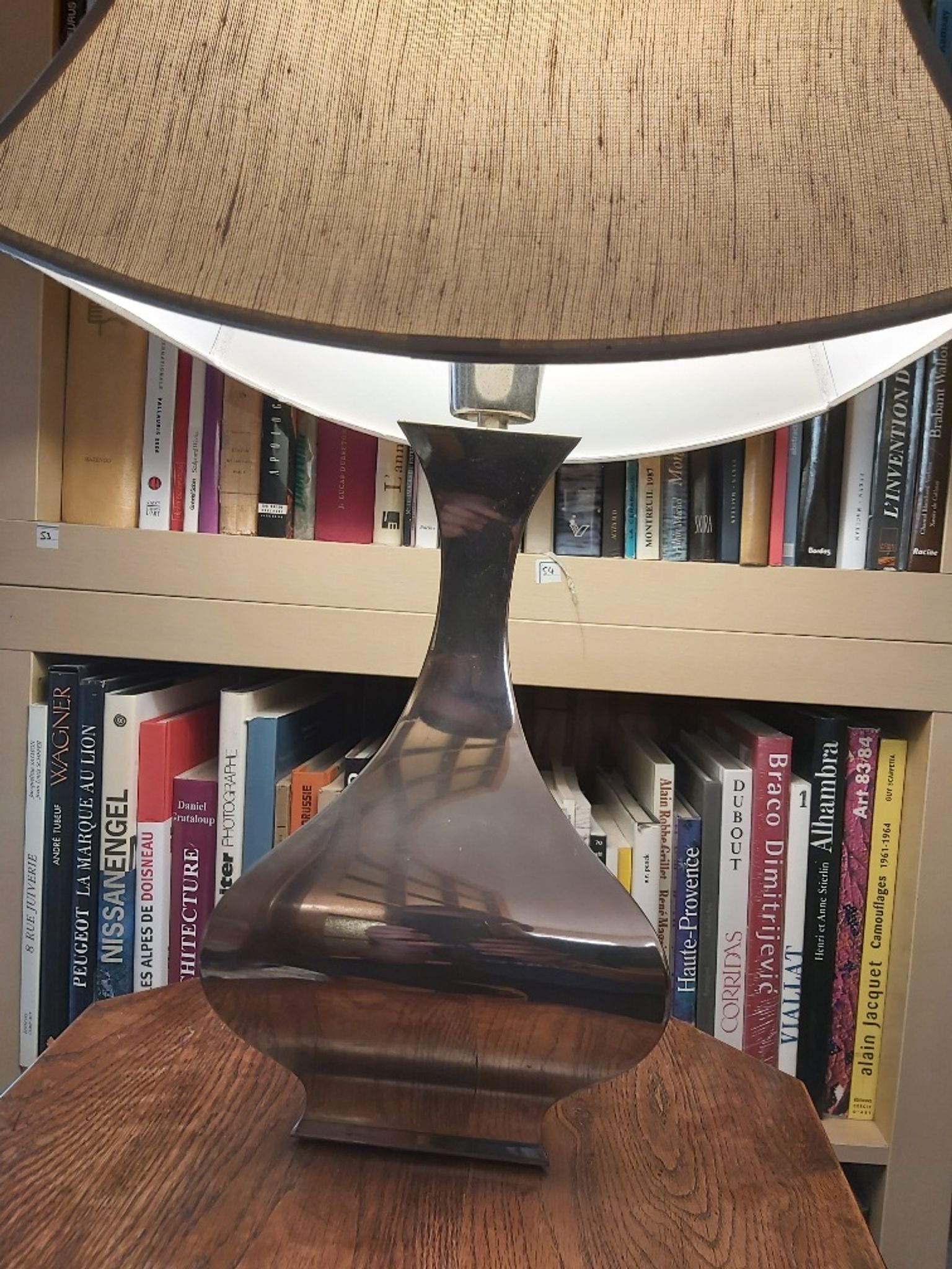 70s stainless steel lamp design