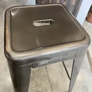 Tolix h75 industrial high bar stool, stackable, varnished metal.