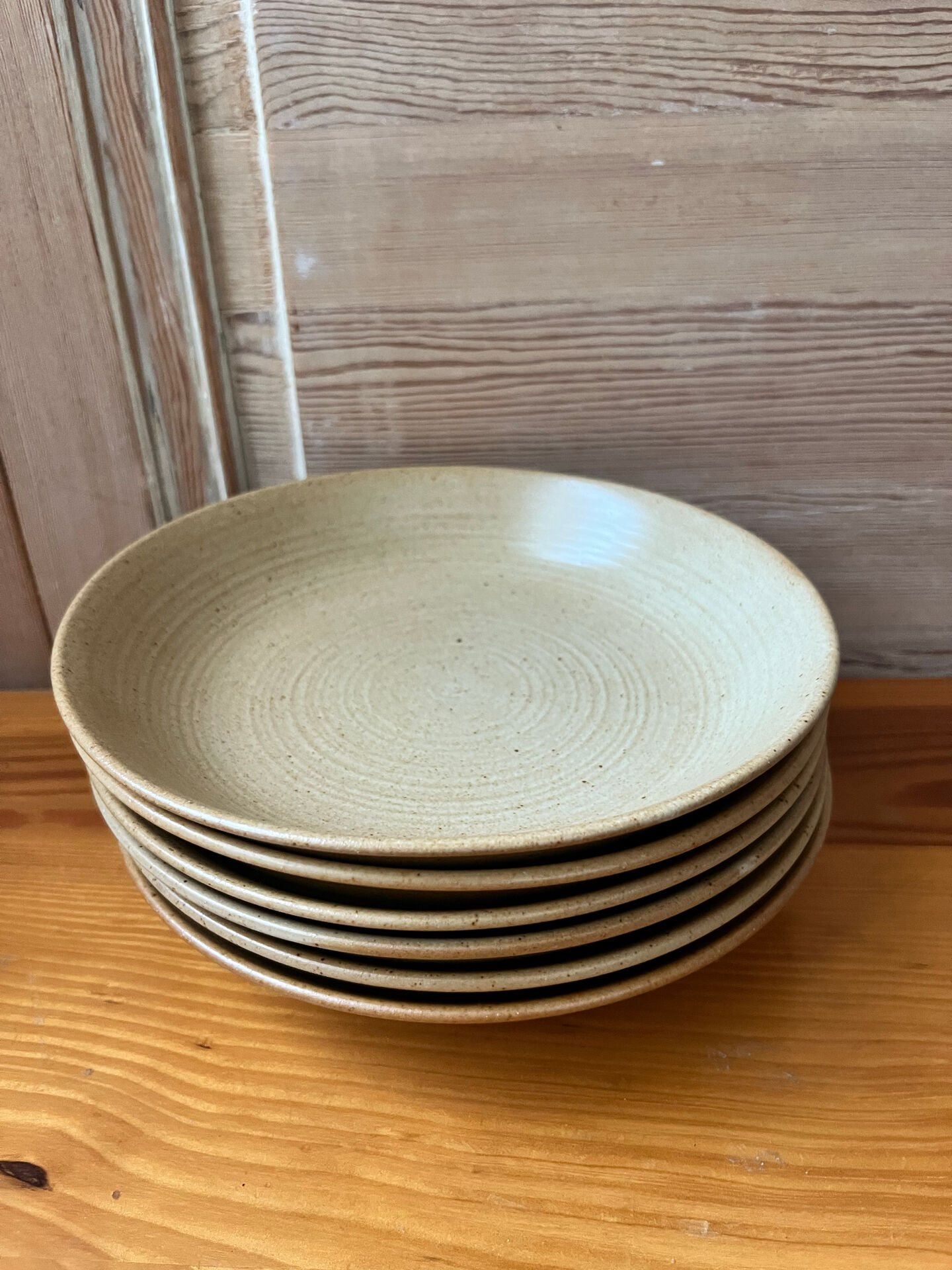 6 deep plates in stoneware