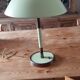Vintage lamp green lacquered metal and brass