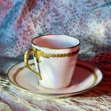 Tasse et sous-tasse en porcelaine de Limoges