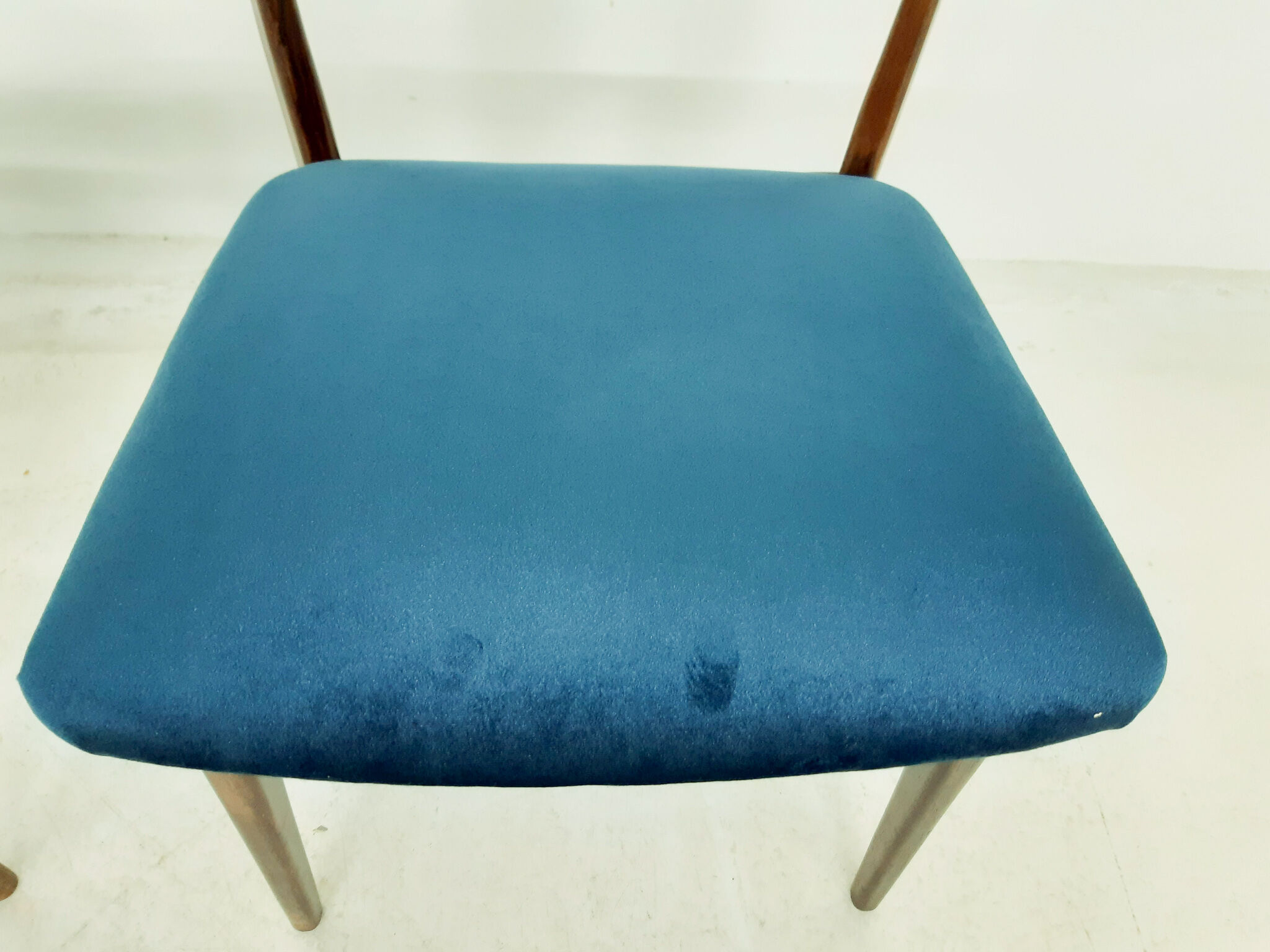 Set of 3 roseood "AWA"dining chairs, the Netherlands 1950's