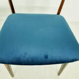 Set of 3 roseood "AWA"dining chairs, the Netherlands 1950's