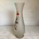 Large frosted glass vase flowers